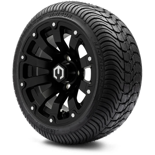 MODZ 12' Bomber Matte Black - Tire and Wheel Combo
