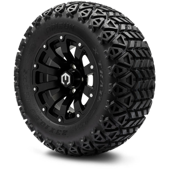 MODZ 12' Bomber Matte Black - Tire and Wheel Combo