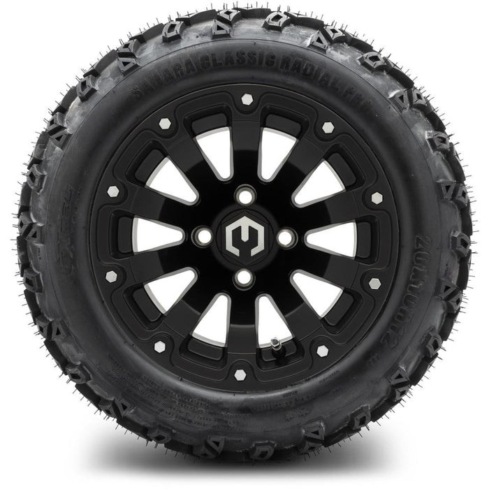 MODZ 12' Bomber Matte Black - Tire and Wheel Combo