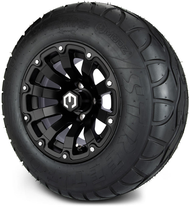 MODZ 12' Bomber Matte Black - Tire and Wheel Combo
