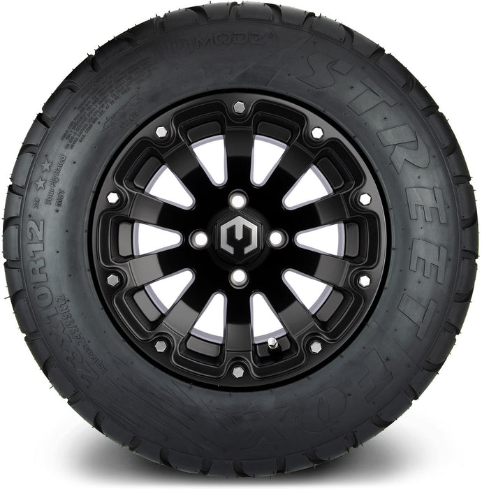 MODZ 12' Bomber Matte Black - Tire and Wheel Combo