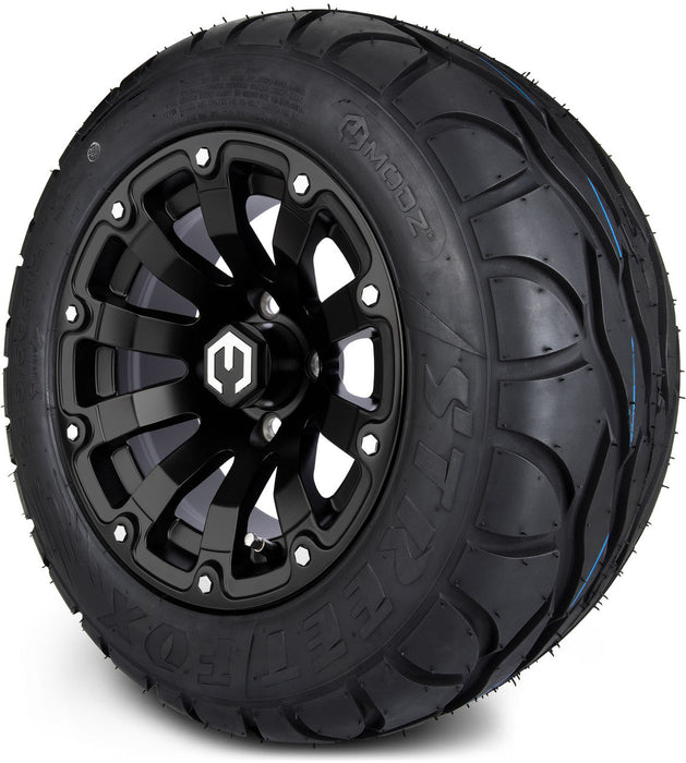 MODZ 12' Bomber Matte Black - Tire and Wheel Combo