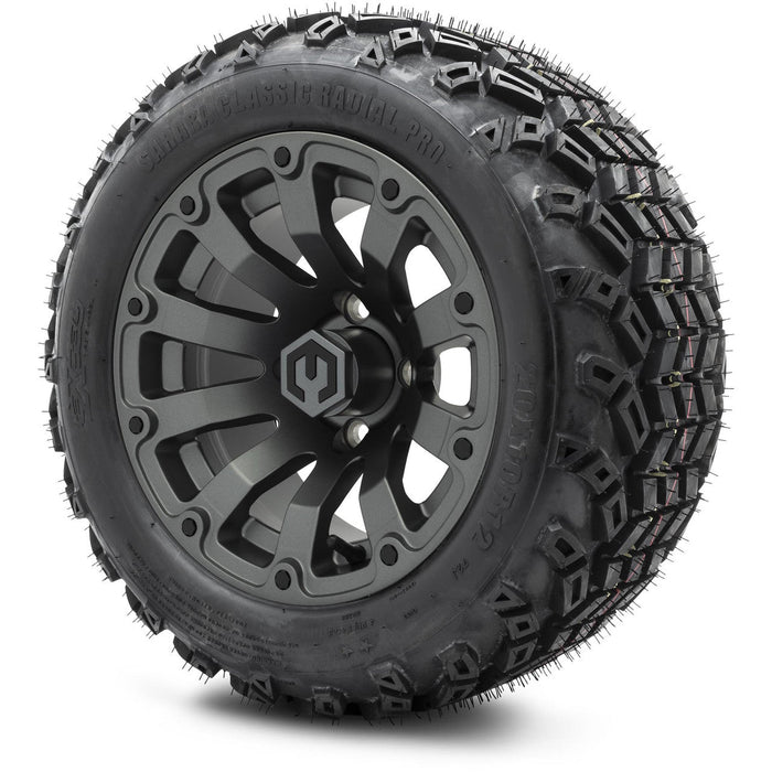 MODZ 12' Bomber Matte Gunmetal - Tire and Wheel Combo