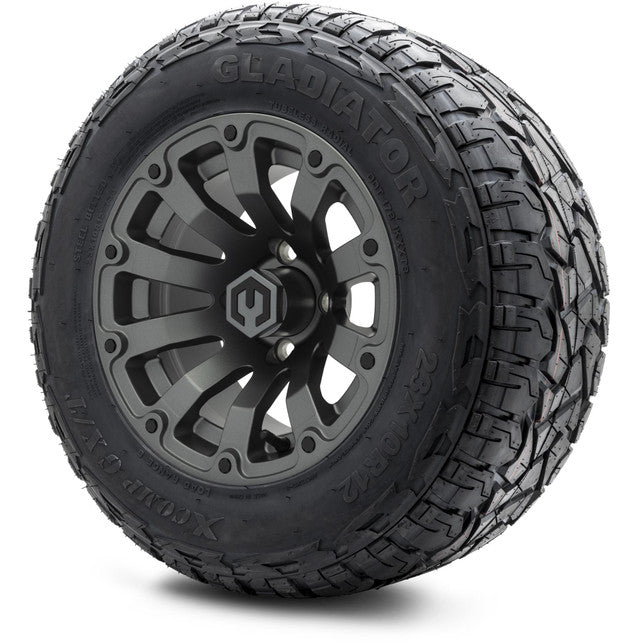 MODZ 12' Bomber Matte Gunmetal - Tire and Wheel Combo