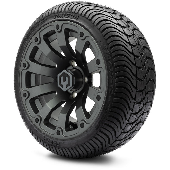 MODZ 12' Bomber Matte Gunmetal - Tire and Wheel Combo