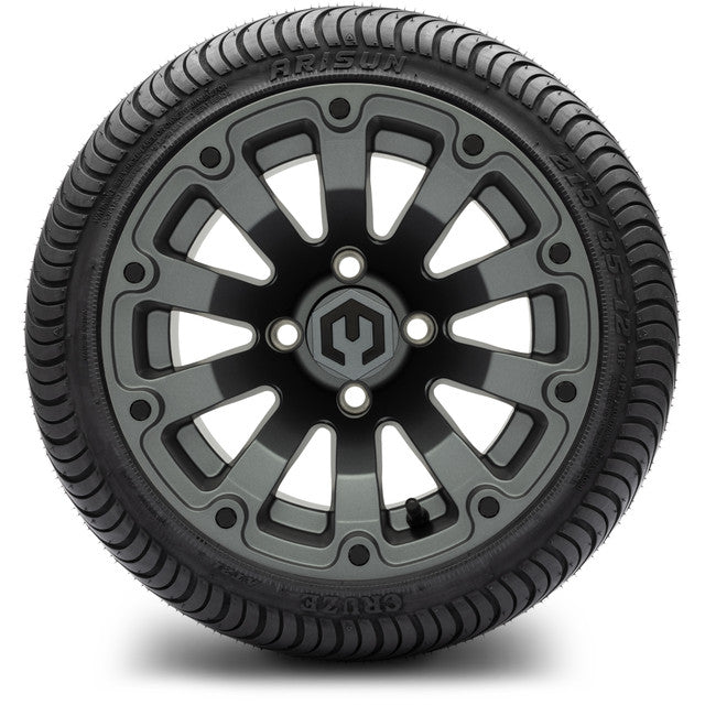 MODZ 12' Bomber Matte Gunmetal - Tire and Wheel Combo