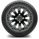 MODZ 12" Bomber Matte Gunmetal Wheels & Street Tires Combo