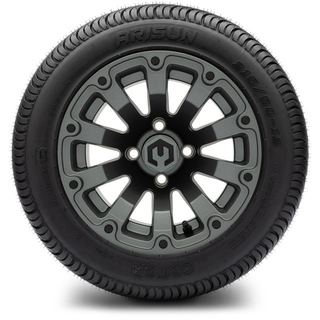 MODZ 12' Bomber Matte Gunmetal - Tire and Wheel Combo