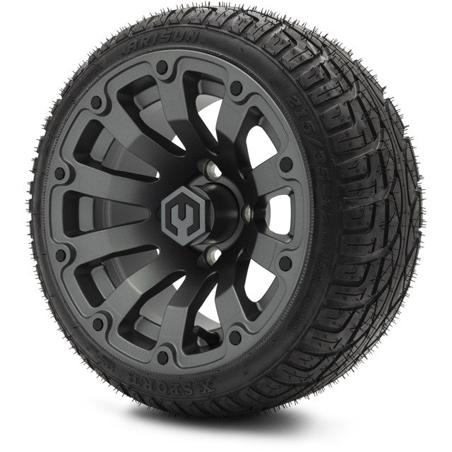 MODZ 12' Bomber Matte Gunmetal - Tire and Wheel Combo