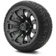 MODZ 12" Bomber Matte Gunmetal Wheels & Street Tires Combo