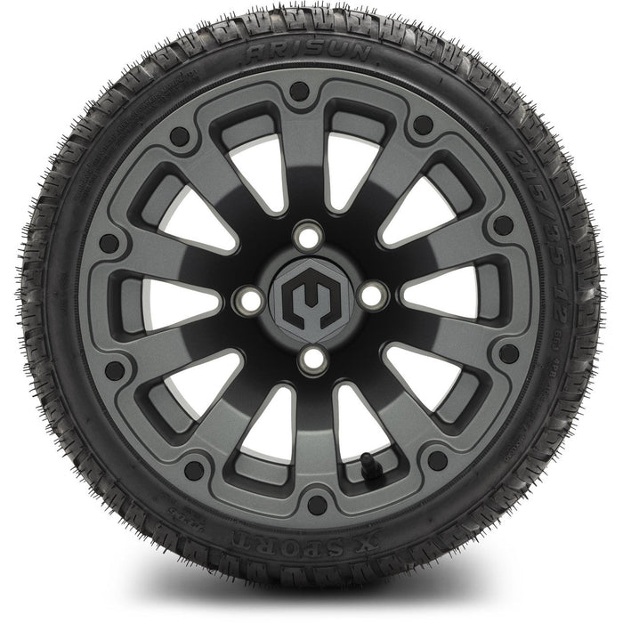 MODZ 12' Bomber Matte Gunmetal - Tire and Wheel Combo