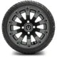 MODZ 12" Bomber Matte Gunmetal Wheels & Street Tires Combo