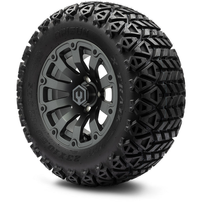 MODZ 12' Bomber Matte Gunmetal - Tire and Wheel Combo