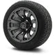 MODZ 12" Bomber Matte Gunmetal Wheels & Street Tires Combo