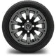 MODZ 12" Bomber Matte Gunmetal Wheels & Street Tires Combo