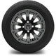 MODZ 12" Bomber Matte Gunmetal Wheels & Street Tires Combo