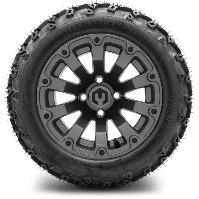 MODZ 12' Bomber Matte Gunmetal - Tire and Wheel Combo
