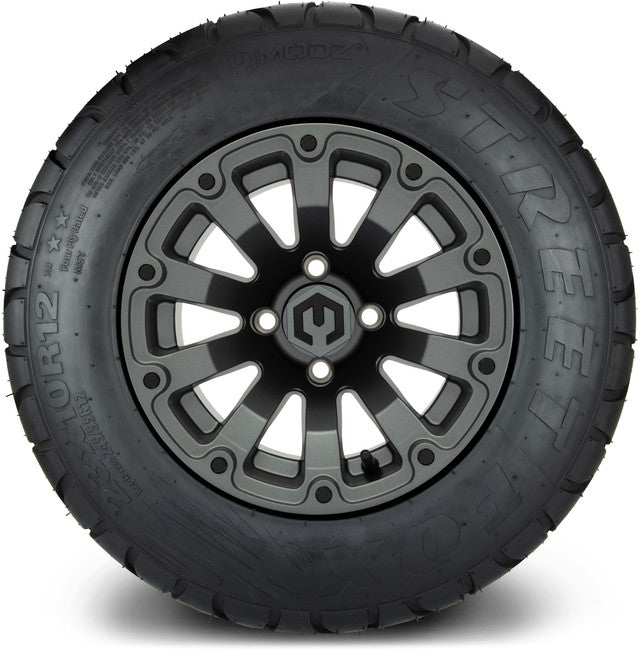 MODZ 12' Bomber Matte Gunmetal - Tire and Wheel Combo