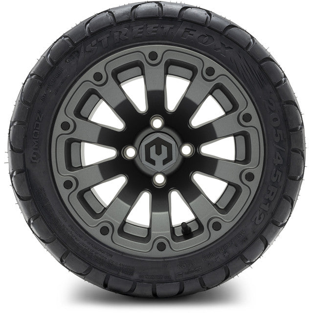 MODZ 12' Bomber Matte Gunmetal - Tire and Wheel Combo