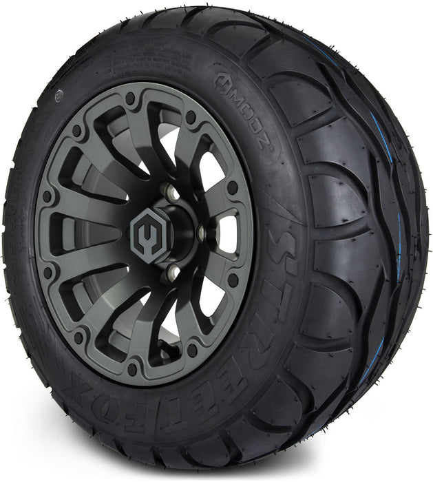 MODZ 12' Bomber Matte Gunmetal - Tire and Wheel Combo