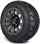 MODZ 12" Bomber Matte Gunmetal Wheels & Street Tires Combo