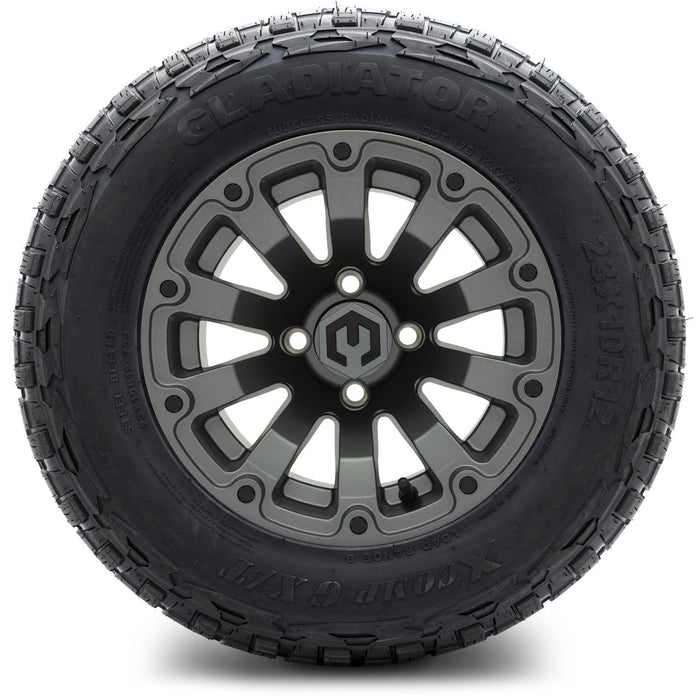 MODZ 12' Bomber Matte Gunmetal - Tire and Wheel Combo