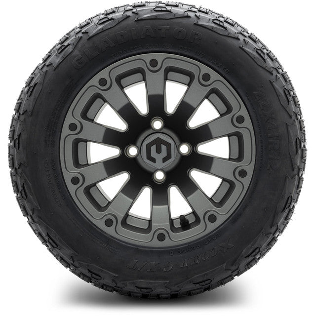 MODZ 12' Bomber Matte Gunmetal - Tire and Wheel Combo