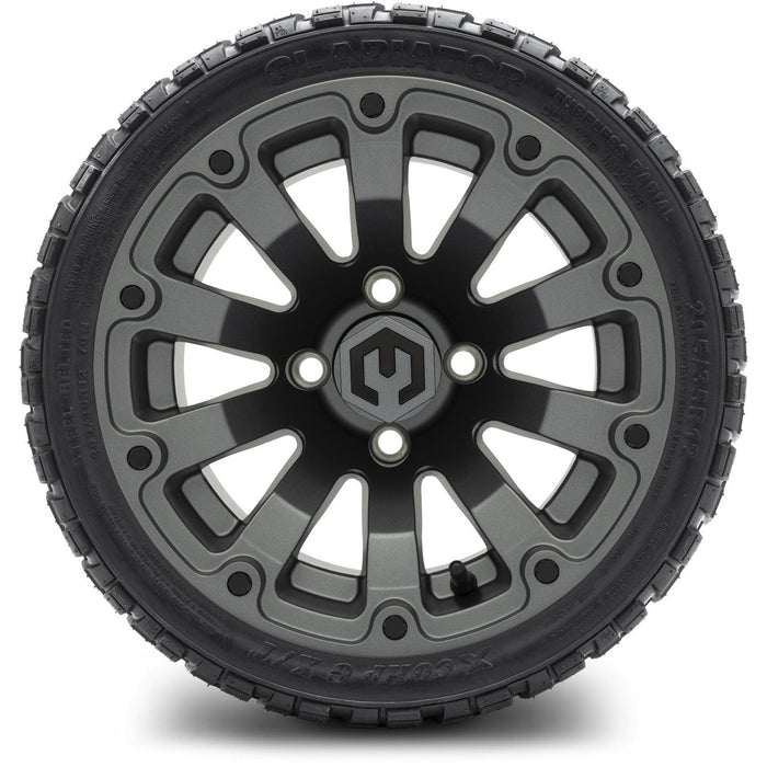 MODZ 12' Bomber Matte Gunmetal - Tire and Wheel Combo