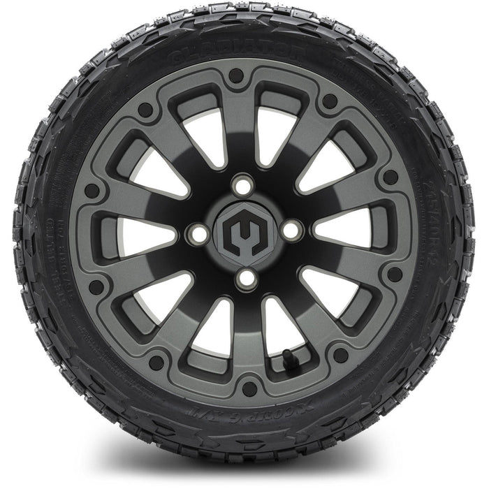 MODZ 12' Bomber Matte Gunmetal - Tire and Wheel Combo
