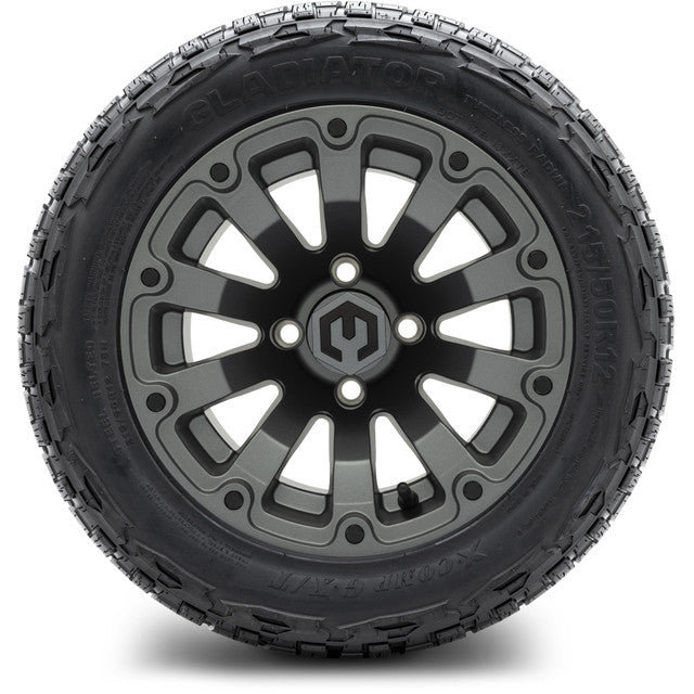 MODZ 12' Bomber Matte Gunmetal - Tire and Wheel Combo