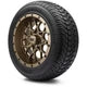 MODZ 12" Vortex Matte Bronze Wheels & Street Tires Combo