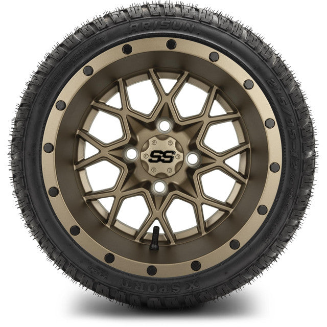 MODZ 12' Vortex Matte Bronze - Tire and Wheel Combo