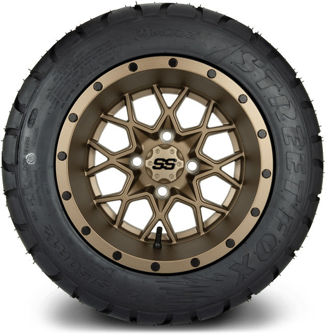 MODZ 12' Vortex Matte Bronze - Tire and Wheel Combo