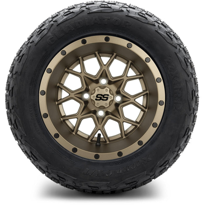 MODZ 12' Vortex Matte Bronze - Tire and Wheel Combo