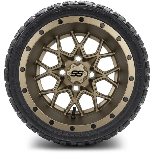 MODZ 12' Vortex Matte Bronze - Tire and Wheel Combo