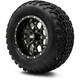 MODZ® 12" Vortex Glossy Black Wheels & Off-Road Tires Combo