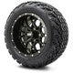 MODZ® 12" Vortex Glossy Black Wheels & Off-Road Tires Combo