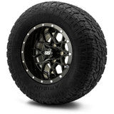 MODZ® 12" Vortex Glossy Black Wheels & Off-Road Tires Combo