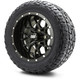 MODZ® 12" Vortex Glossy Black Wheels & Off-Road Tires Combo