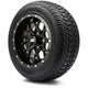 MODZ 12" Vortex Glossy Black Wheels & Street Tires Combo