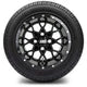 MODZ 12" Vortex Glossy Black Wheels & Street Tires Combo