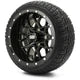 MODZ 12" Vortex Glossy Black Wheels & Street Tires Combo