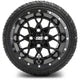 MODZ 12" Vortex Glossy Black Wheels & Street Tires Combo