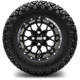 MODZ® 12" Vortex Glossy Black Wheels & Off-Road Tires Combo