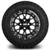 MODZ® 12" Vortex Glossy Black Wheels & Off-Road Tires Combo