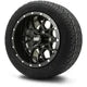 MODZ 12" Vortex Glossy Black Wheels & Street Tires Combo