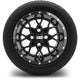 MODZ 12" Vortex Glossy Black Wheels & Street Tires Combo