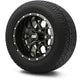 MODZ 12" Vortex Glossy Black Wheels & Street Tires Combo