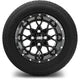 MODZ 12" Vortex Glossy Black Wheels & Street Tires Combo