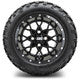 MODZ® 12" Vortex Glossy Black Wheels & Off-Road Tires Combo